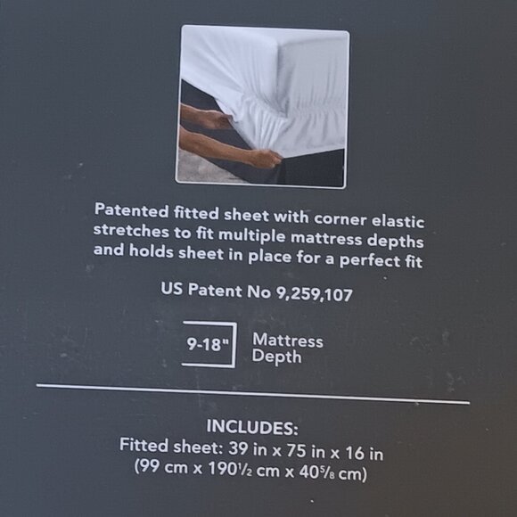 Threshold Ultra Soft Sheet Set (Fitted & Flat), TWIN, Sour Cream color - Picture 9 of 12